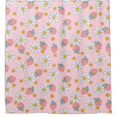 Sommer-Strawberry-Daisy-Muster Duschvorhang (Vorderseite)