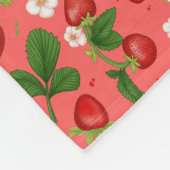 Sommer-Strawberry-Patch-Gartenmuster-Decke Fleecedecke (Ecke)