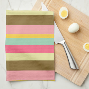 Sommer-Streifen-Farbpalette-Design Geschirrtuch