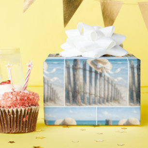 Sommer-Strohhut für Damen in Meeresbrise Geschenkpapier