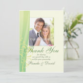 Sommer-Strudel-Hochzeit danken Ihnen Dankeskarte (Stehend Vorderseite)