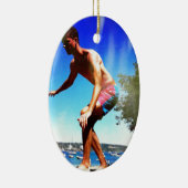 Sommer Sun Slacklining Keramik Ornament (Rechts)