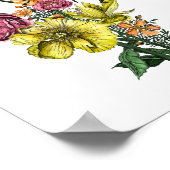 Sommer Sunbird in farbenfroher Flora Poster (Ecke)