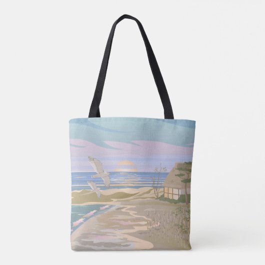 Sommer Sunset Beach Tasche (Rückseite)