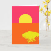 SOMMER SUNSET - Grußkarten der schönen Kunst Karte (Gelbe Blume)