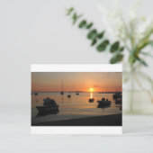 Sommer Sunset in Novalja in Kroatien Postkarte (Stehend Vorderseite)