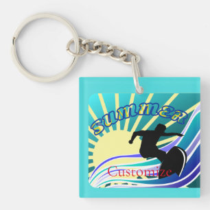 Sommer-Surf-Spaß Thunder_Cove Schlüsselanhänger