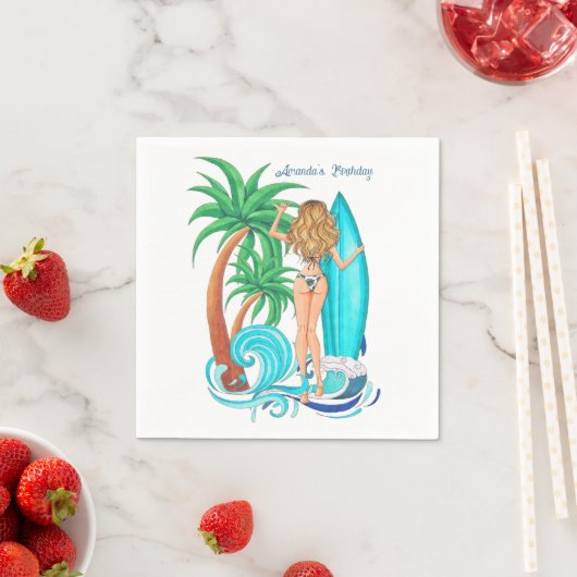 Sommer-Surf-Strandparty Serviette (Beispiel)