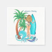 Sommer-Surf-Strandparty Serviette (Vorderseite)