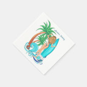 Sommer-Surf-Strandparty Serviette (Ecke)