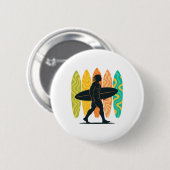 Sommer-Surfboarder-Welle-Surfen-Surfbrett-Strand-S Button (Vorne & Hinten)