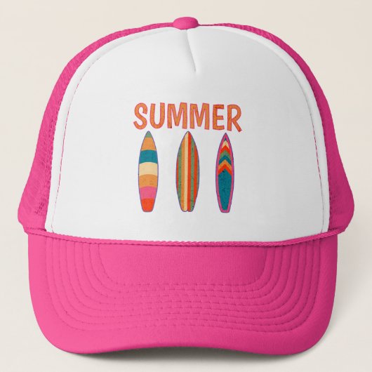 Sommer-Surfboards Truckerkappe (Vorderseite)