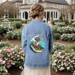 Sommer-Surfen - Illustration von Schildkröte und H Jeansjacke