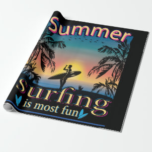 Sommer - Surfen ist das meiste Spaß beim Wrapping Geschenkpapier