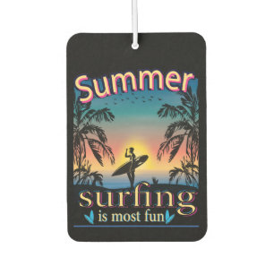 Sommer - Surfen ist der Fun Air Freshener Autolufterfrischer