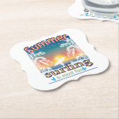 Sommer - Surfen macht Spaß Untersetzer (angewinkelt)