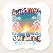 Sommer - Surfen macht Spaß Untersetzer (Vorderseite)