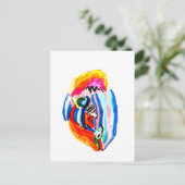 Sommer surfen postkarte (Stehend Vorderseite)