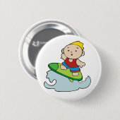 Sommer-Surfer-Junge Button (Vorne & Hinten)