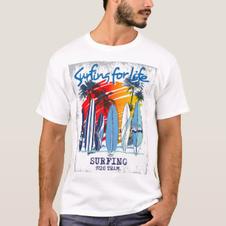 Sommer-Surfing-T-Shirt-Grafikdesign für Männer T-Shirt