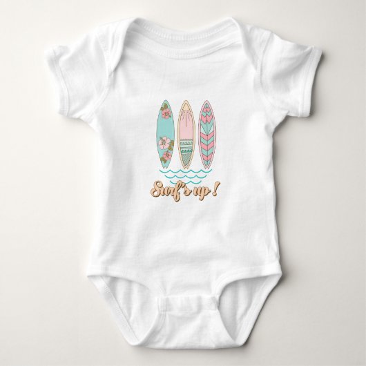 Sommer-Surfstrand Baby Strampler (Vorderseite)