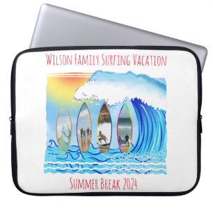 Sommer-Surfstrand-Familienurlaubsfotos  Laptopschutzhülle