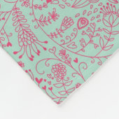 Sommer süßes Blumenmuster Fleecedecke (Ecke)