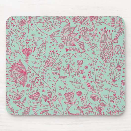 Sommer süßes Blumenmuster Mousepad (Vorne)