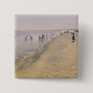 Sommer-Tag am Südstrand von Skagen, 1884 Button