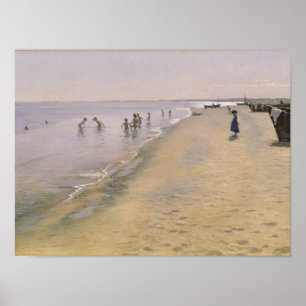 Sommer-Tag am Südstrand von Skagen, 1884 Poster