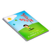 Sommer-Tageskind, das den personalisierten Klotz Notizblock (Rechte Seite)