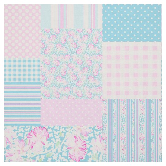 Sommer-Tagesrosa Rosen-Imitat-Patchwork-Muster Stoff (Muster)