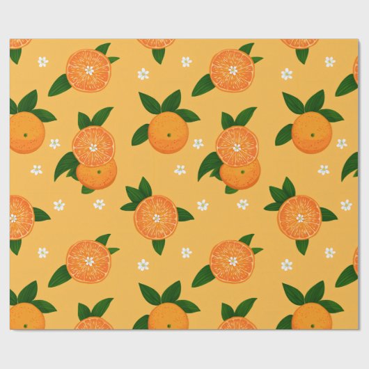 Sommer-Tangerinen Geschenkpapier (Flach)