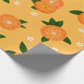 Sommer-Tangerinen Geschenkpapier (Ecke)