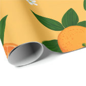 Sommer-Tangerinen Geschenkpapier (Rolleneckpunkt)