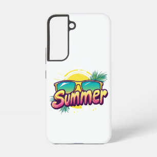 Sommer Text - Farbige Sommer-Sonnenbrille Samsung Galaxy Hülle