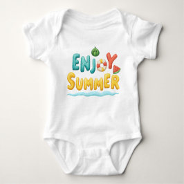 Sommer-Text-Illustration genießen Baby Strampler