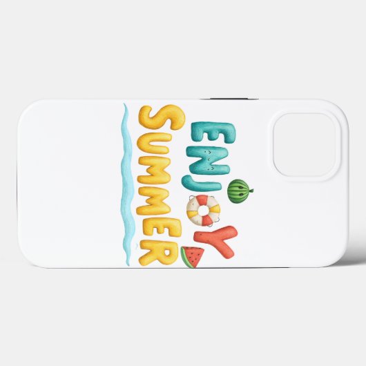 Sommer-Text-Illustration genießen Case-Mate iPhone Hülle (Rückseite (Horizontal))