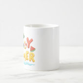 Sommer-Text-Illustration genießen Kaffeetasse (Mittel)