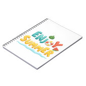 Sommer-Text-Illustration genießen Notizblock (Linke Seite)