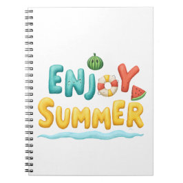 Sommer-Text-Illustration genießen Notizblock