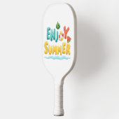 Sommer-Text-Illustration genießen Pickleball Schläger (Links)