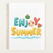 Sommer-Text-Illustration genießen Planer (Vorderseite)