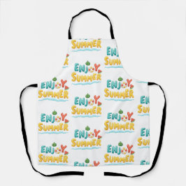 Sommer-Text-Illustration genießen Schürze