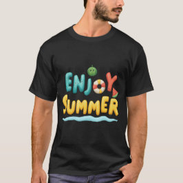 Sommer-Text-Illustration genießen T-Shirt