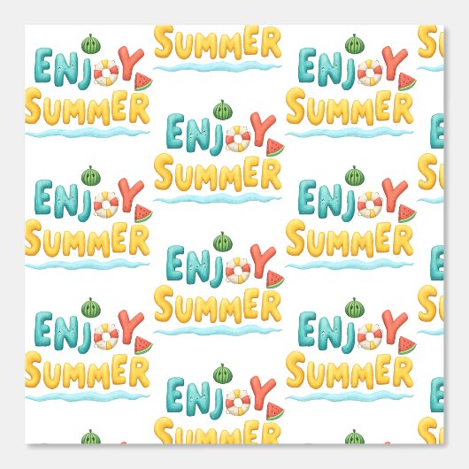 Sommer-Text-Illustration genießen Tapete (Vorderseite)