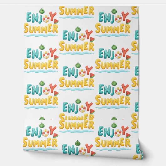 Sommer-Text-Illustration genießen Tapete (Abrollen)