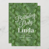 Sommer Themenpalmen Tree Leaf Grünes Dschungel Einladung (Vorne/Hinten)