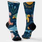 Sommer-Tier-Crewsocken-Geschenk Socken (Gewinkelt)