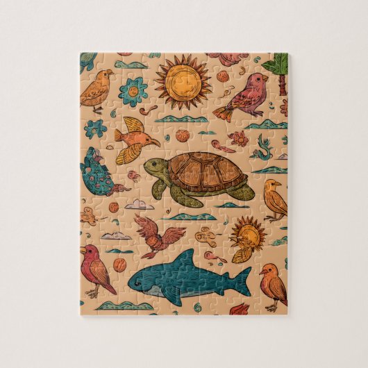Sommer-Tiere Strand Puzzle-Geschenk Puzzle (Vertikal)